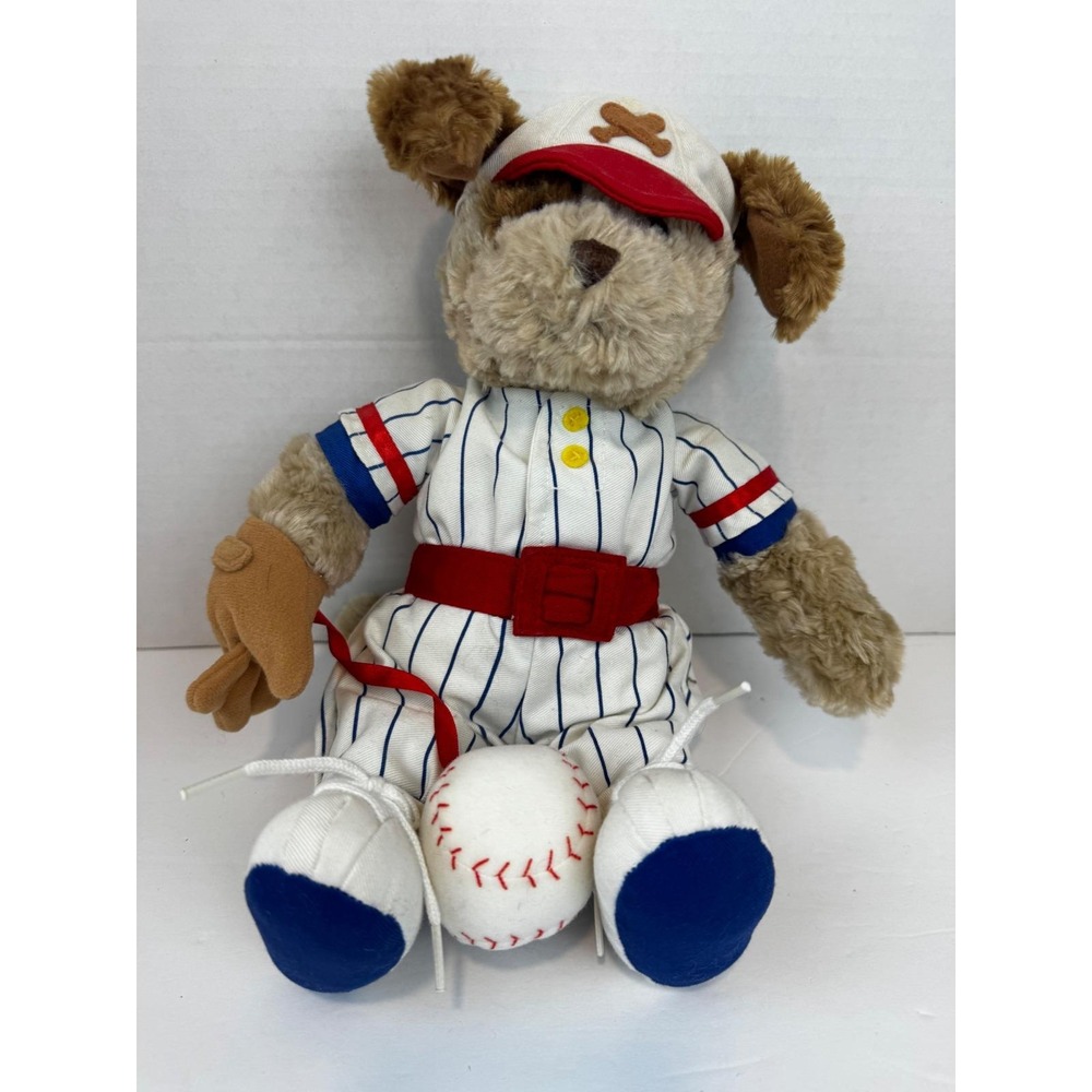 Baby Gund Lil All Star Baseball Puppy Dog Musical Wind Up Plush Toy 58248 12in